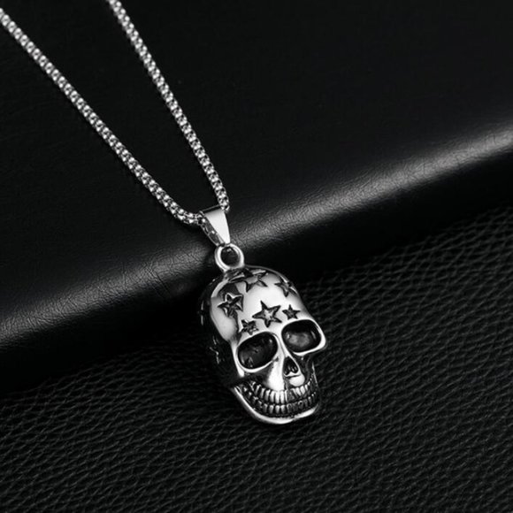 ❤️Ghost head Skull pendant Necklace for women/men, N90201P164 - Picture 4 of 9